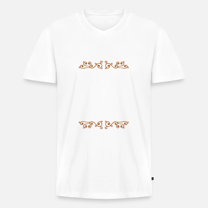 Bbq Crew - Männer Premium Bio T-Shirt mit V-Ausschnitt - Weiß