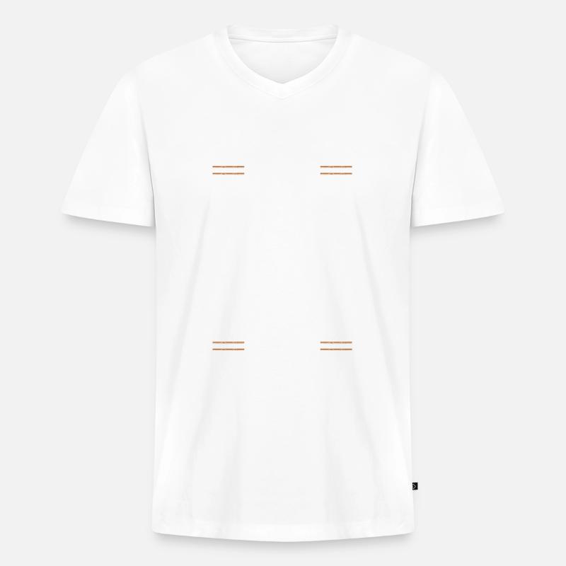 Fishing Team - Männer Premium Bio T-Shirt mit V-Ausschnitt - Weiß