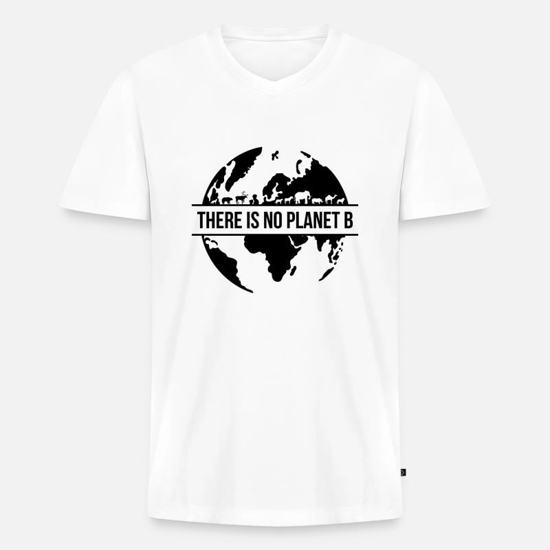Natur Umweltschutz Mutter Erde Geschenk - Männer Premium Bio T-Shirt mit V-Ausschnitt - Weiß