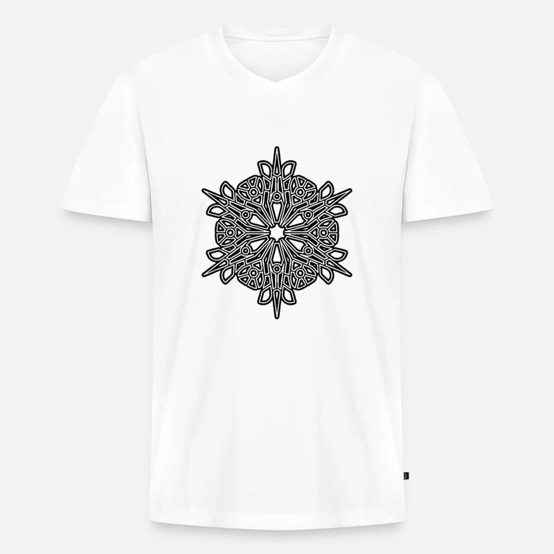 RF319BLACKUK - Men's Premium Organic T-shirt with V-neck - white