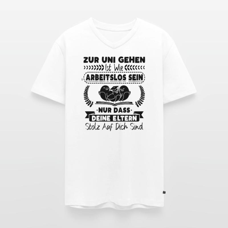 Student Studentin Studium Studienbeginn Männer Premium Bio T-Shirt mit V-Ausschnitt