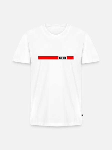 Good ästhetisch Geschenk - Männer Premium Bio T-Shirt mit V-Ausschnitt - Weiß