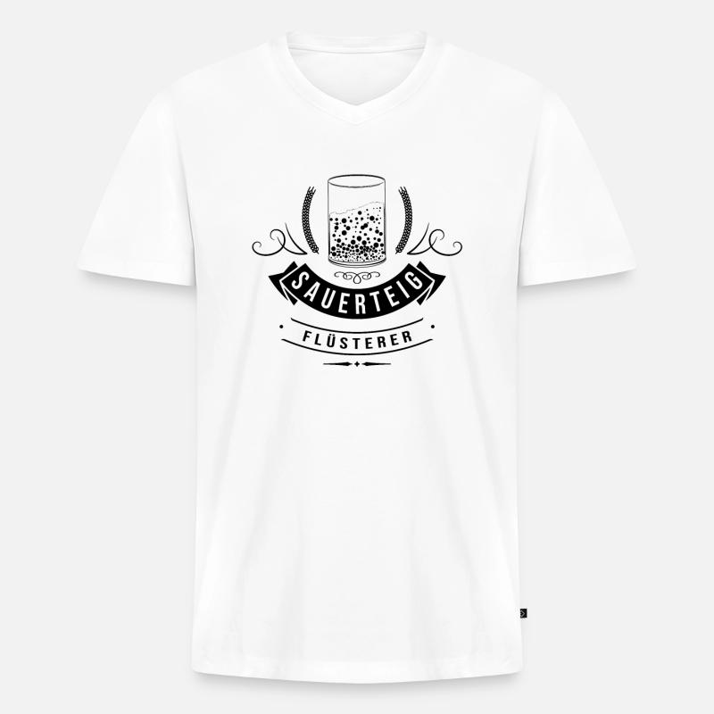 Baking Baker Sourdough Bread Master - Men's Premium Organic T-shirt with V-neck - white
