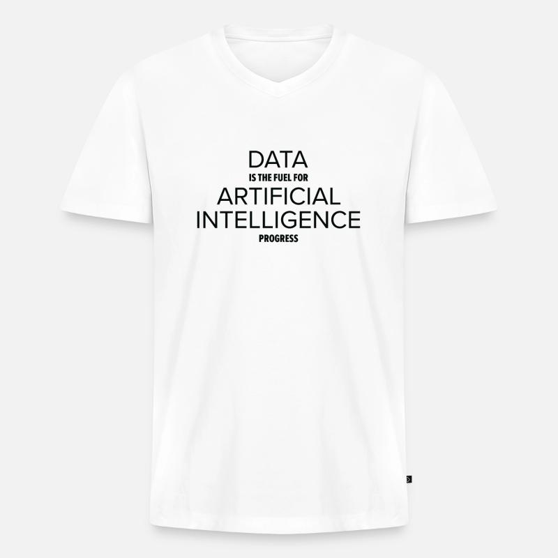 Artificial Intelligence Progress Machine Learning - Men's Premium Organic T-shirt with V-neck - white