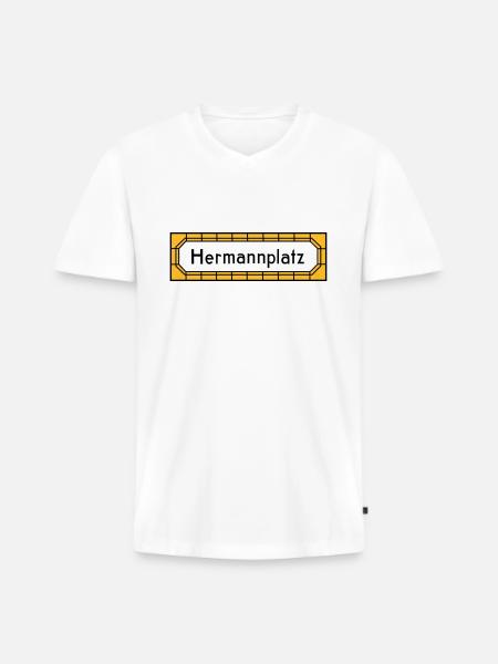 Hermannplatz NEUKÖLLN - Männer Premium Bio T-Shirt mit V-Ausschnitt - 