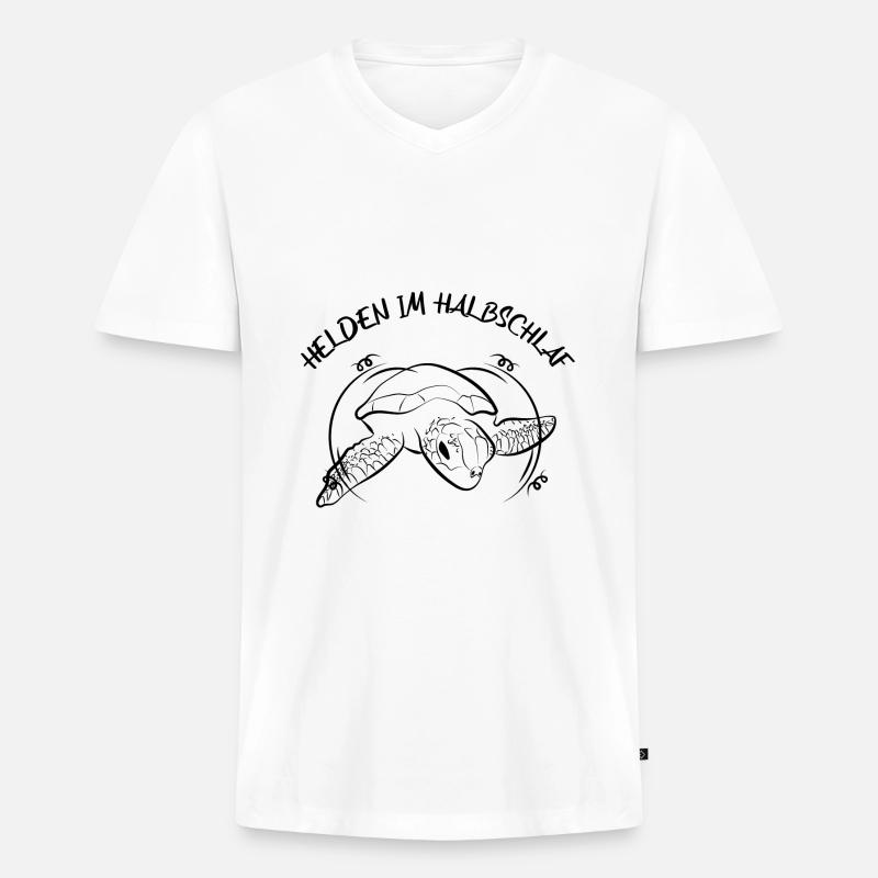 Schildkröten Schildkröte - Männer Premium Bio T-Shirt mit V-Ausschnitt - Weiß