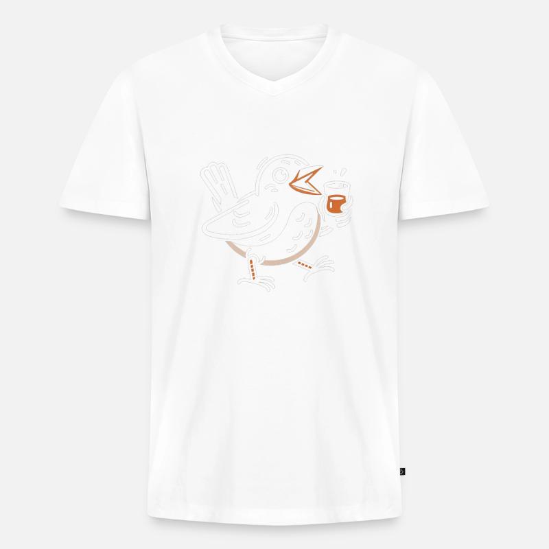 Schnapsdrossel - Männer Premium Bio T-Shirt mit V-Ausschnitt - undefined