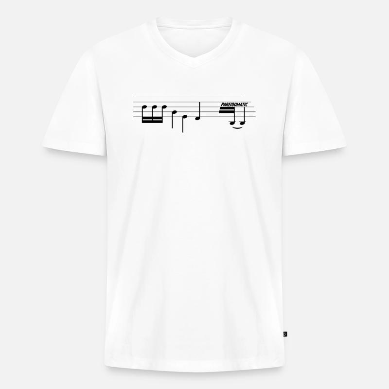 Pareidomatic notation - Männer Premium Bio T-Shirt mit V-Ausschnitt - Weiß