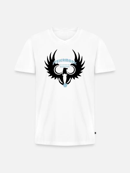 Steiermark - Männer Premium Bio T-Shirt mit V-Ausschnitt - Weiß