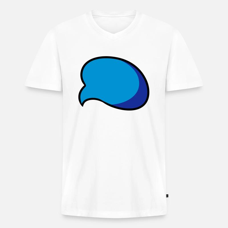 Sprechblase speech bubble Comic Geschenkidee - Männer Premium Bio T-Shirt mit V-Ausschnitt - Weiß
