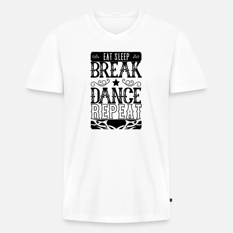 Breakdancing Breakdancer Dance Gift Breakdance - Men's Premium Organic T-shirt with V-neck - white