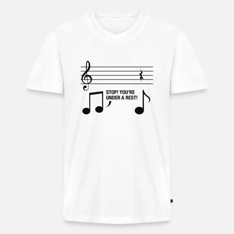 You'm Under A Rest - Männer Premium Bio T-Shirt mit V-Ausschnitt - Weiß