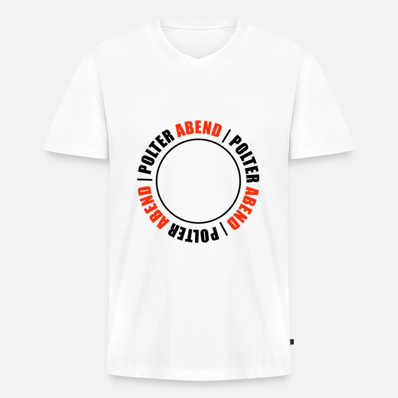 Polterabend Junggesellenabschied - Männer Premium Bio T-Shirt mit V-Ausschnitt - Weiß