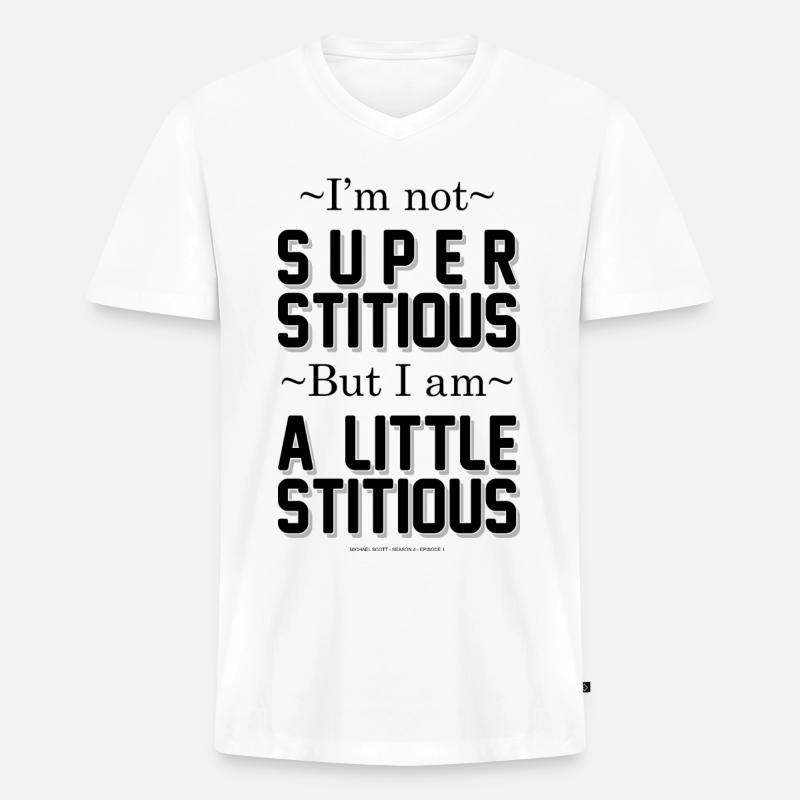 Das Office Dunder Mifflin Graphic - Männer Premium Bio T-Shirt mit V-Ausschnitt - Weiß