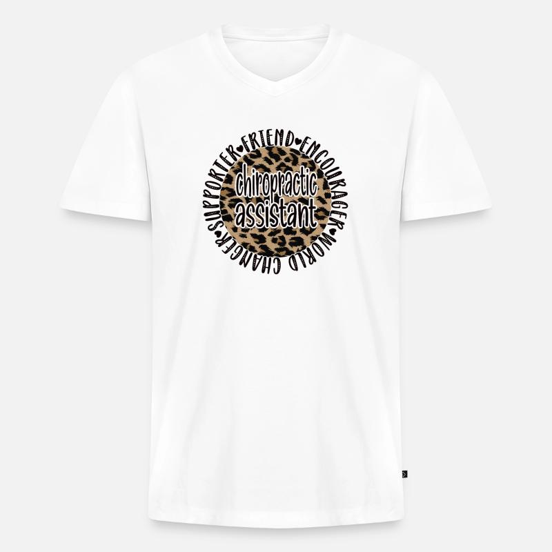 Chiropraktischer Assistent Chiropraktik-Assistent - Männer Premium Bio T-Shirt mit V-Ausschnitt - Weiß