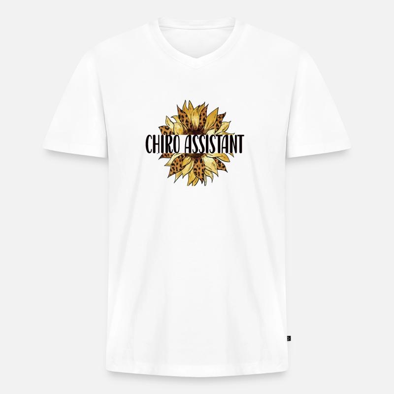 Chiropraktischer Assistent Chiropraktik Assistent - Männer Premium Bio T-Shirt mit V-Ausschnitt - Weiß