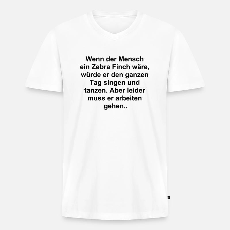 Workaholic Geschenk - Männer Premium Bio T-Shirt mit V-Ausschnitt - Weiß