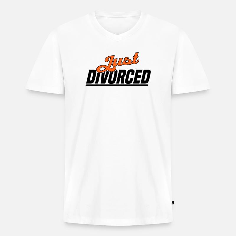 Scheidung Trennung Ehe Ex Scheidungsparty - Männer Premium Bio T-Shirt mit V-Ausschnitt - Weiß
