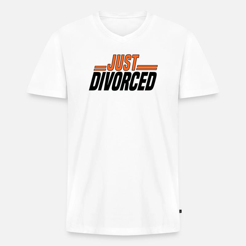 Scheidung Trennung Ehe Ex Scheidungsparty - Männer Premium Bio T-Shirt mit V-Ausschnitt - Weiß
