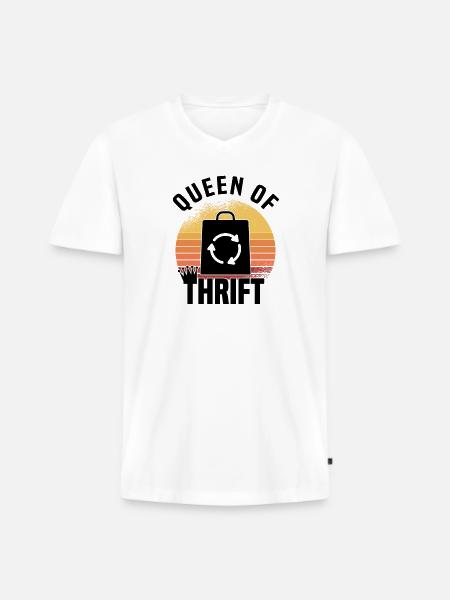 Secondhandladen Secondhand Öko Hipster Gebraucht - Männer Premium Bio T-Shirt mit V-Ausschnitt - Weiß