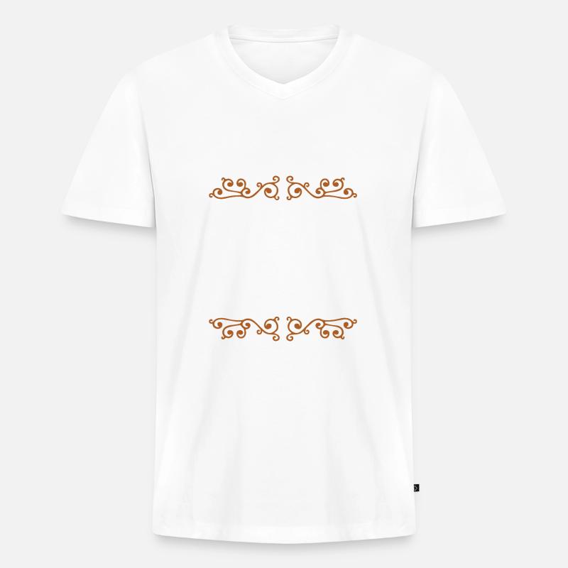 Camping Crew - Männer Premium Bio T-Shirt mit V-Ausschnitt - Weiß