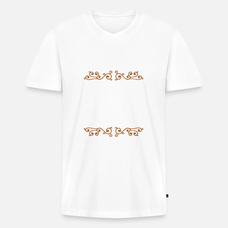 Dancing Crew - Männer Premium Bio T-Shirt mit V-Ausschnitt - Weiß