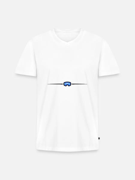 Ski Goggles Icon Line - Men's Premium Organic T-shirt with V-neck - white