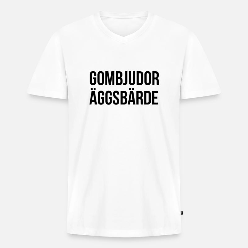 Computerexperte auf Sächsisch - Männer Premium Bio T-Shirt mit V-Ausschnitt - Weiß