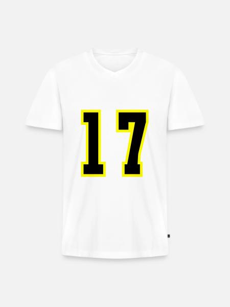 17 Number Leotard - Men's Premium Organic T-shirt with V-neck - white