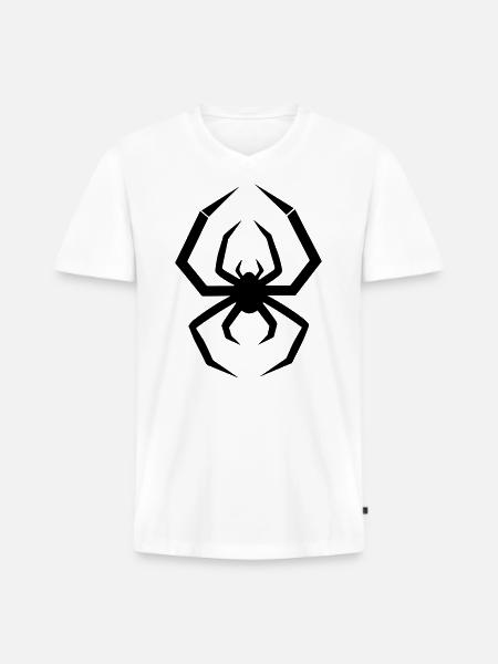spider - Men's Premium Organic T-shirt with V-neck - white