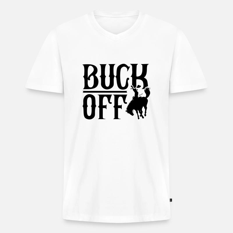 Abpraller - Männer Premium Bio T-Shirt mit V-Ausschnitt - Weiß