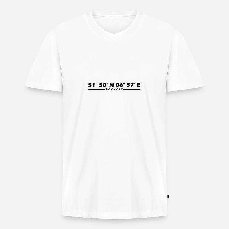 Bocholt coordinates - Men's Premium Organic T-shirt with V-neck - white