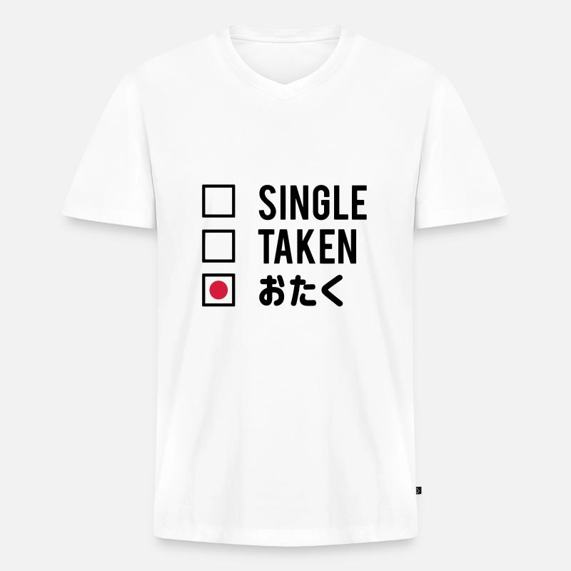 fandom otaku - Männer Premium Bio T-Shirt mit V-Ausschnitt - Weiß