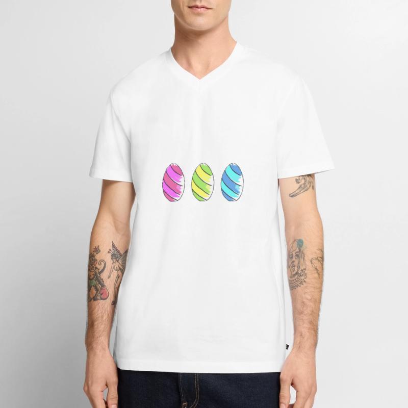 eggs eggs easter easteregg easter eggs easter75 Men's Premium Organic T-shirt with V-neck