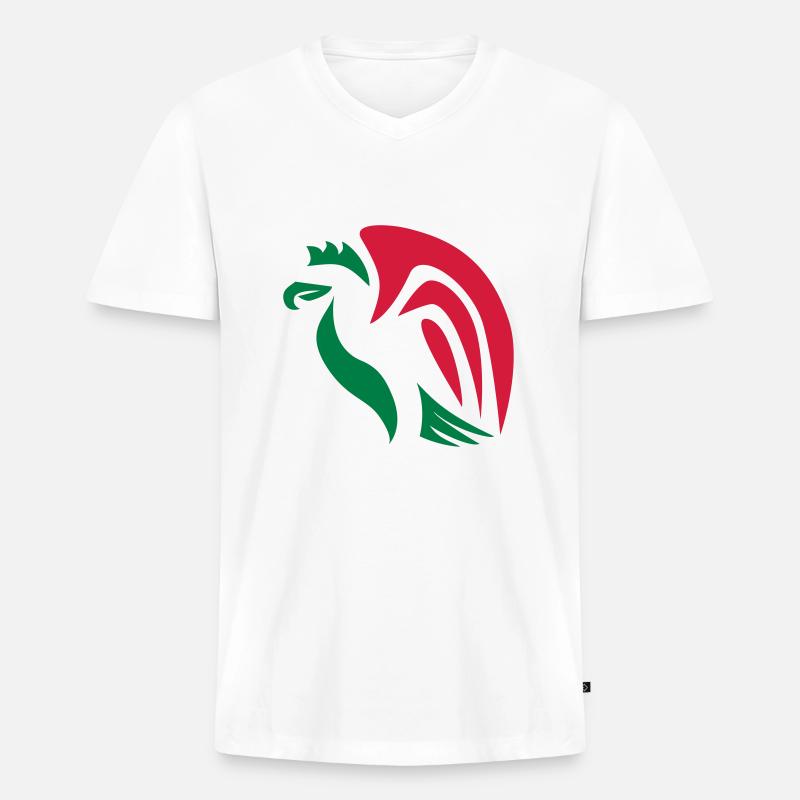 Mexiko Adler - Männer Premium Bio T-Shirt mit V-Ausschnitt - Weiß