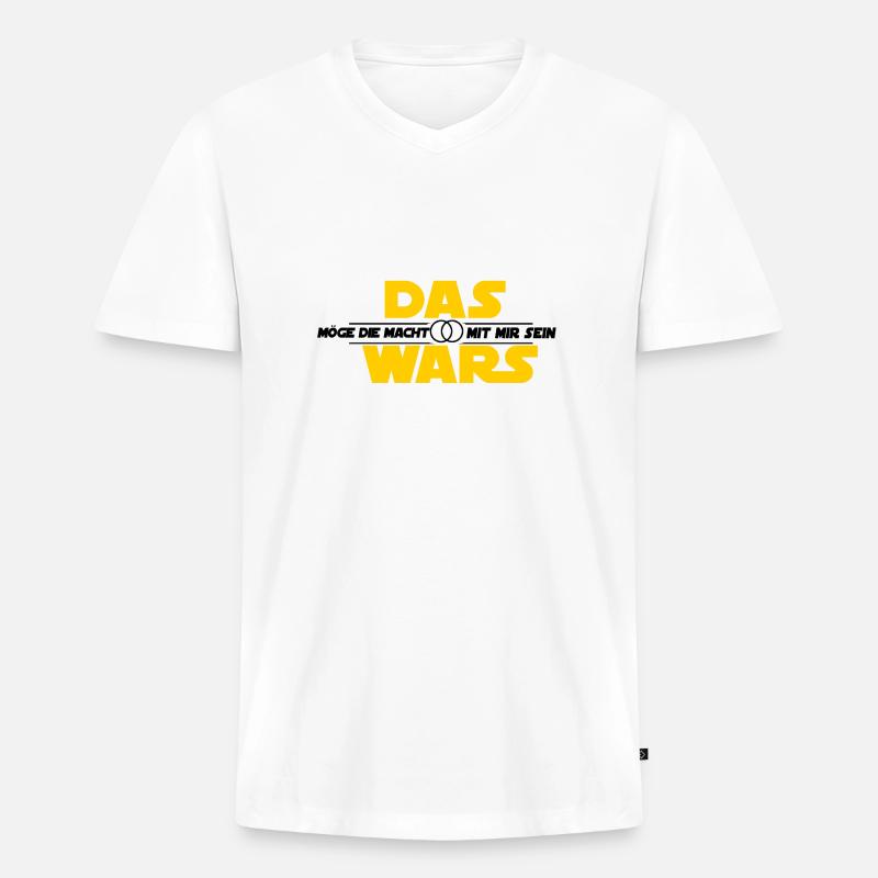 Das Wars - Männer Premium Bio T-Shirt mit V-Ausschnitt - Weiß
