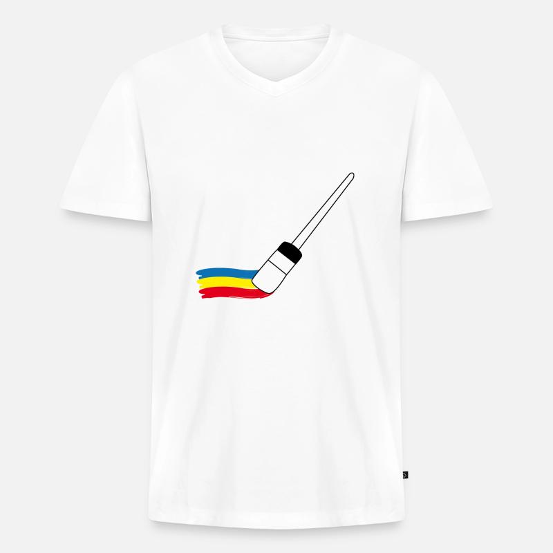 Painter | Painter | Painter painter - Men's Premium Organic T-shirt with V-neck - white