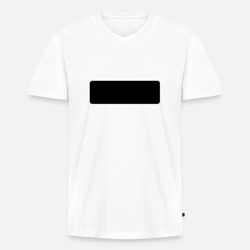 Rechteck - Männer Premium Bio T-Shirt mit V-Ausschnitt - Weiß