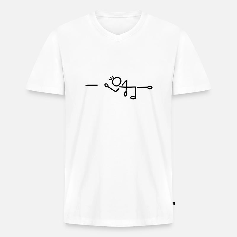 Pfeil werfen - Dart - Männer Premium Bio T-Shirt mit V-Ausschnitt - Weiß