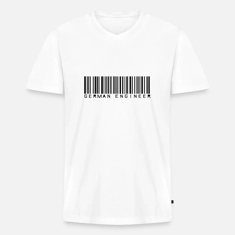 German Engineer - Männer Premium Bio T-Shirt mit V-Ausschnitt - Weiß