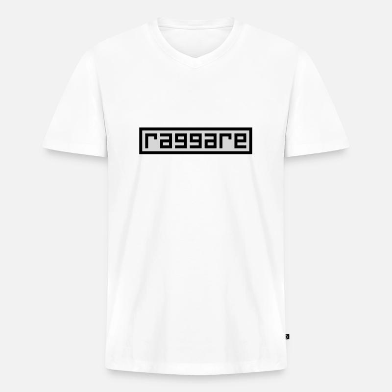 Räuber - Männer Premium Bio T-Shirt mit V-Ausschnitt - Weiß