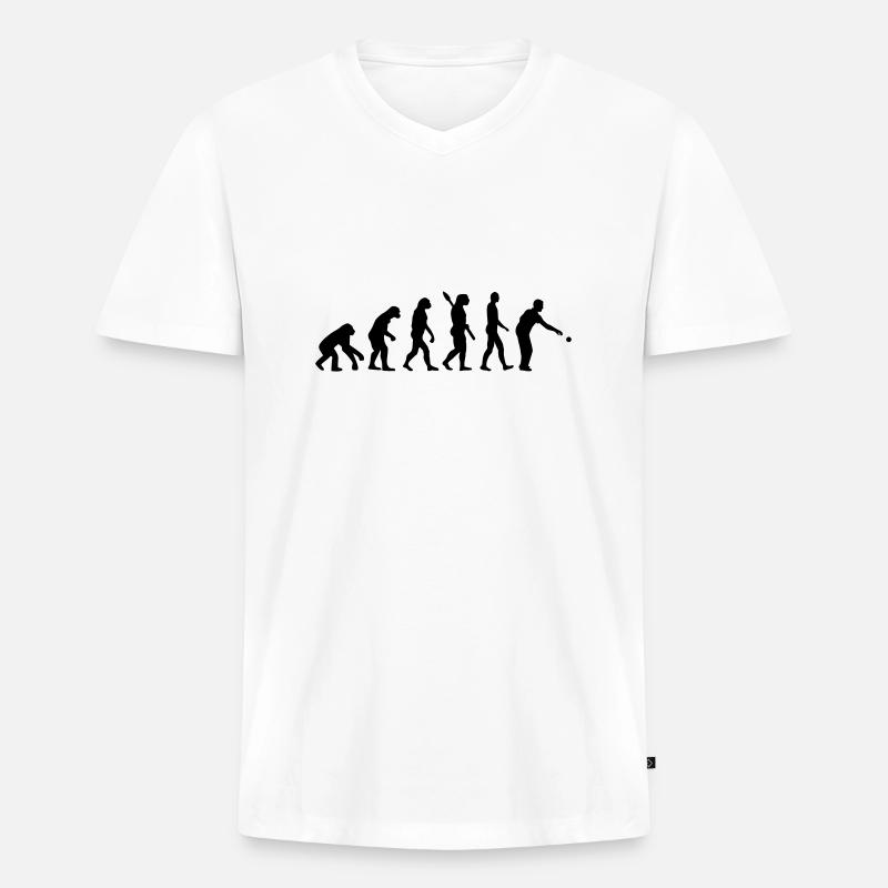 Boule Evolution - Men's Premium Organic T-shirt with V-neck - white