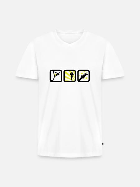 party girl (2c) - Men's Premium Organic T-shirt with V-neck - white