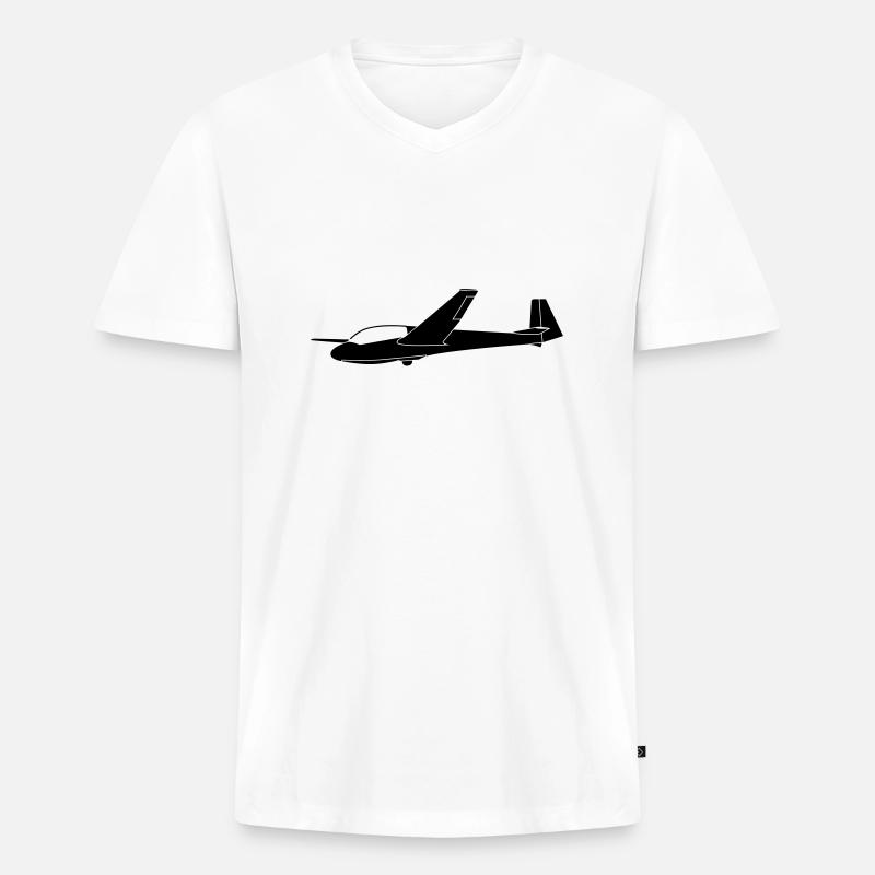 ask13_1 - Männer Premium Bio T-Shirt mit V-Ausschnitt - Weiß
