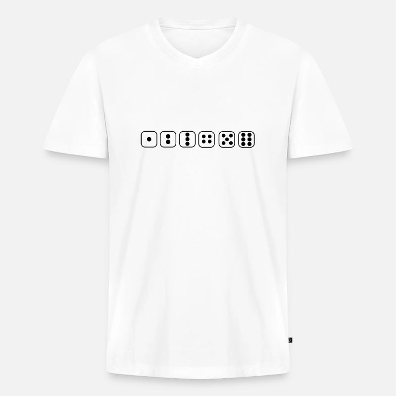 boardgame chess backgammon game night - Männer Premium Bio T-Shirt mit V-Ausschnitt - Weiß