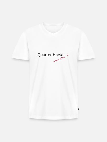 Quarter Horse, what else - Men's Premium Organic T-shirt with V-neck - white