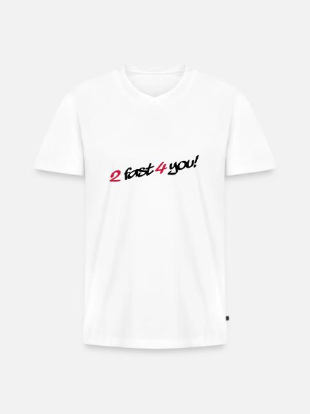 2 Fast 4 You - Men's Premium Organic T-shirt with V-neck - white