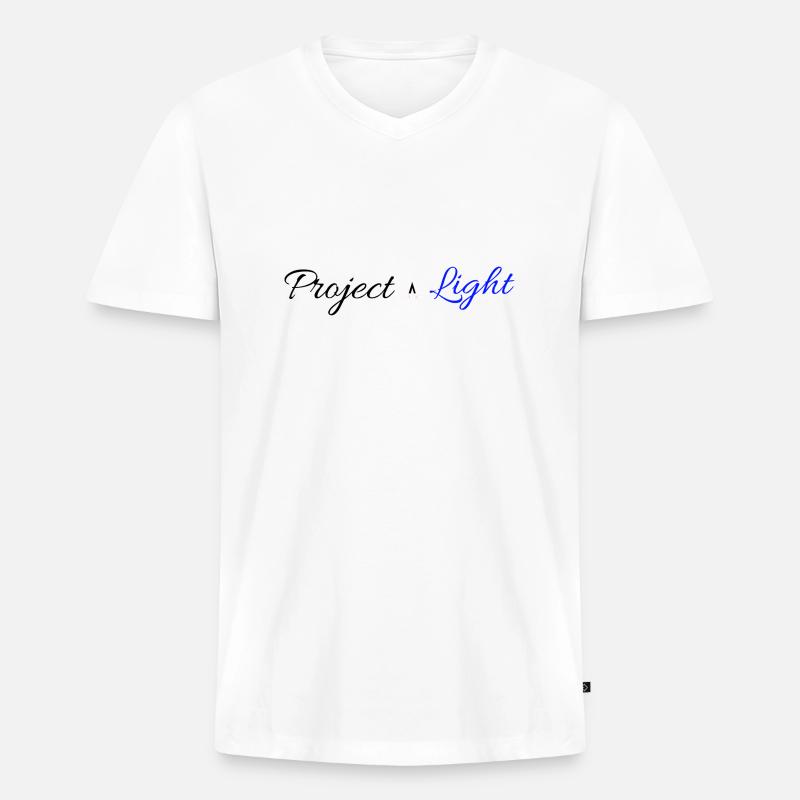 Ramadan, Projekt Licht. - Männer Premium Bio T-Shirt mit V-Ausschnitt - Weiß