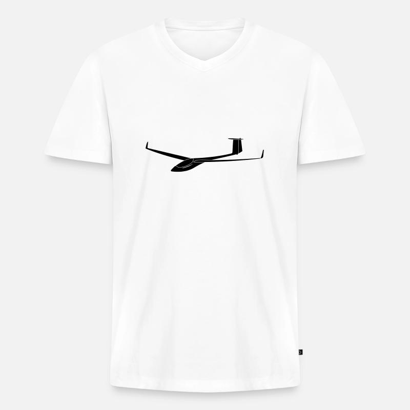 ASG29 Segelflugzeug - Männer Premium Bio T-Shirt mit V-Ausschnitt - Weiß