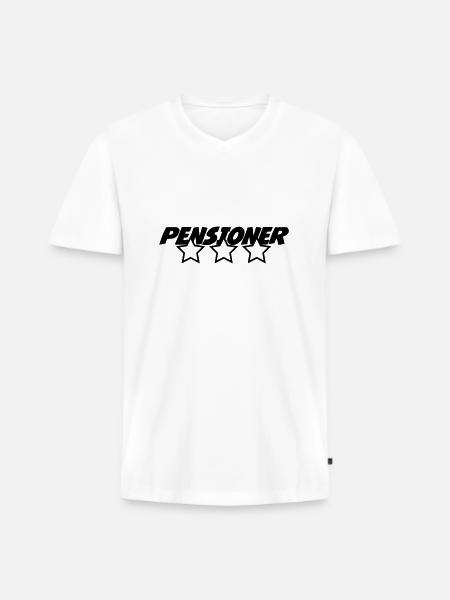 Retirement Pensioner Ruhestand Rentner Retraite - Men's Premium Organic T-shirt with V-neck - white